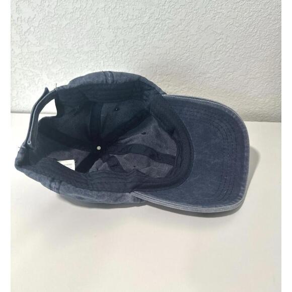 Light Washed Denim Blue Cotton Baseball Cap Hat One Size Fits Most Hook and Loop - Picture 6 of 6